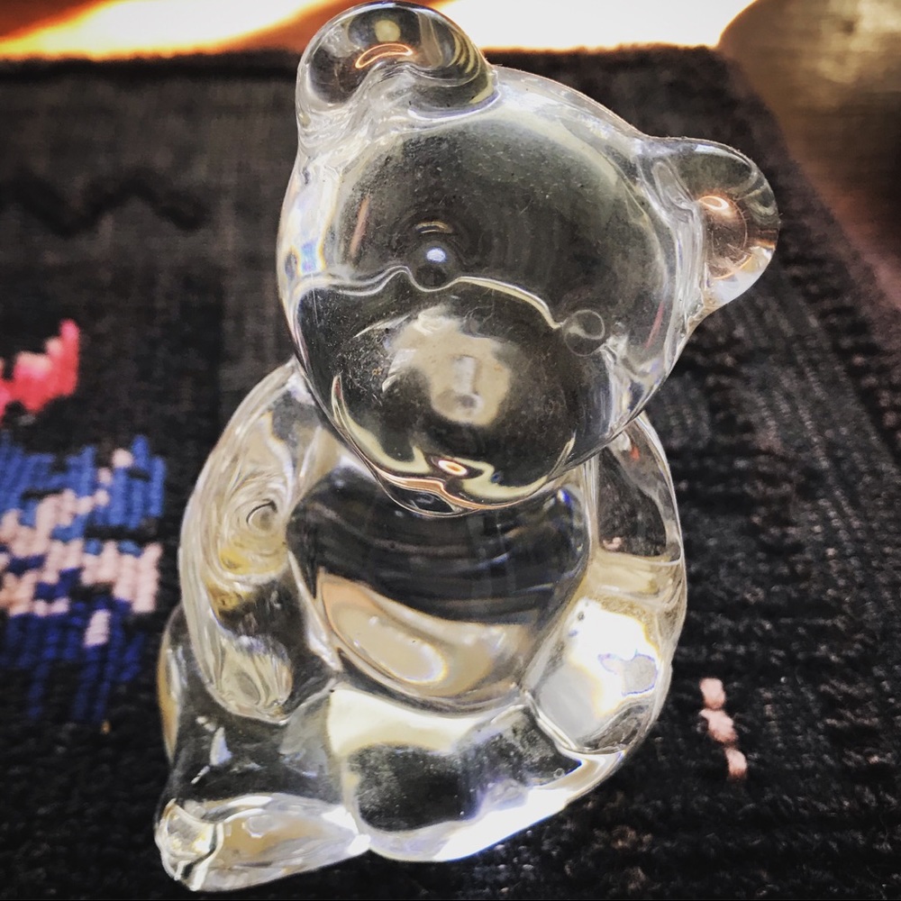 Cute crystal teddy bear figurine by Princess House